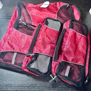 E-bags Ebags Set Of Four Raspberry Packing Cubes New